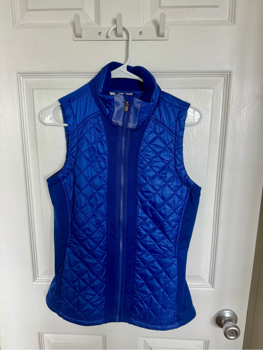 Athleta Blue Quilted Zippered Women's Vest size small. - Picture 1 of 3